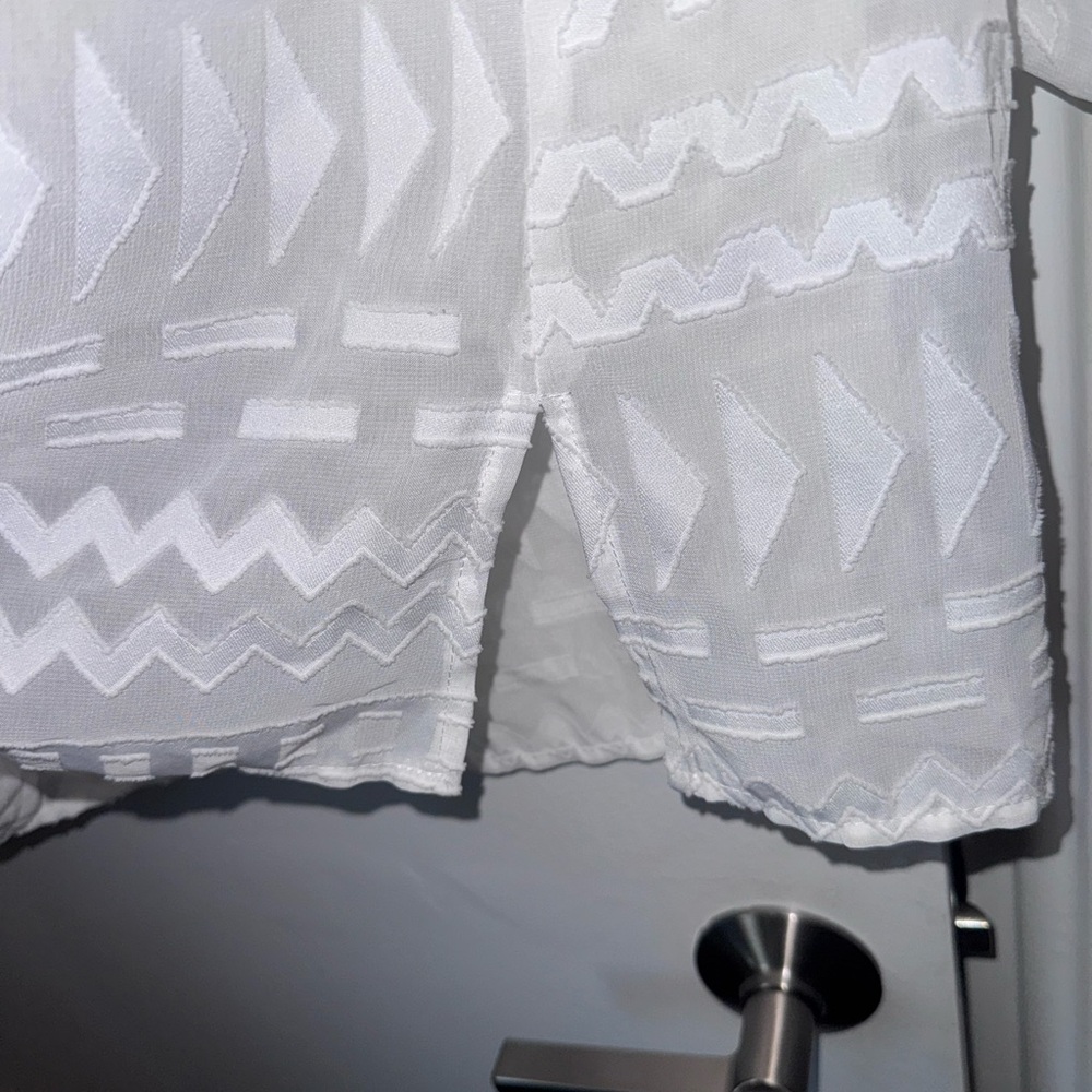 L*Space Geometry Print Sheer Tunic Cover Up - Picture 7 of 11
